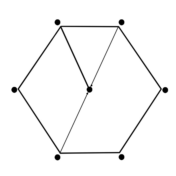 Sonnensegelanlage 6-Eck Dm 693 cm